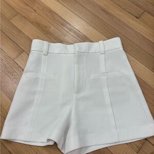 Zara White High Waisted Sailor Shorts
